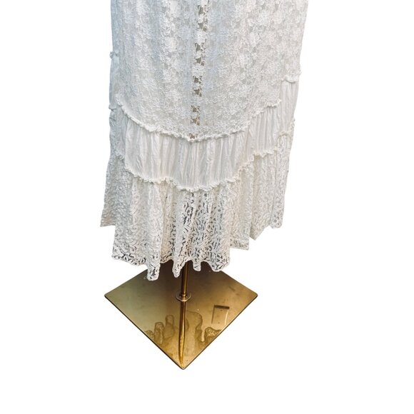 Owls Peace + Love White Medium Flowy Lace Embroidered - Picture 8 of 16